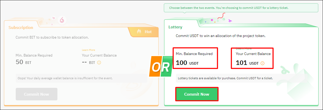 최소 요구 수량 100 USDT, 나의 수량 101 USDT 부분을 캡쳐한 사진