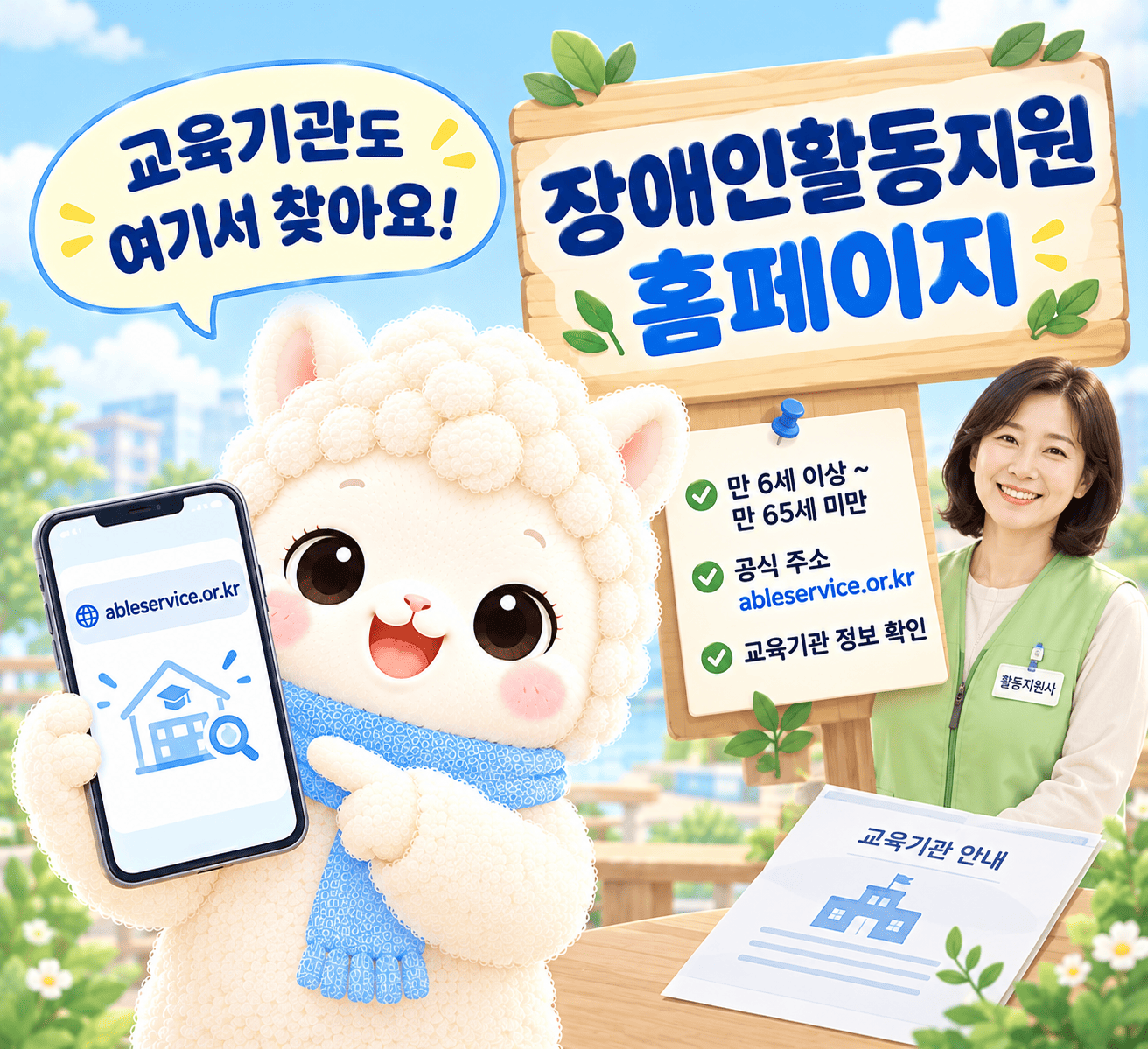 장애인활동지원 홈페이지
