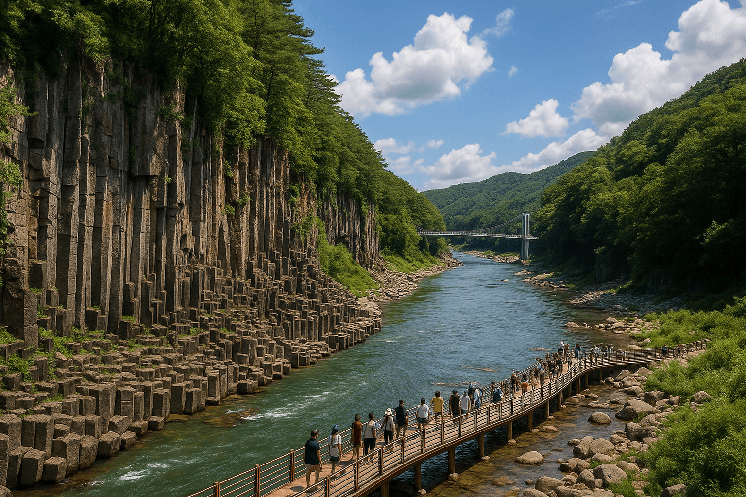 8월 강원도 철원 한탄강 주상절리길에서 즐기는 시원한 여름 트레킹