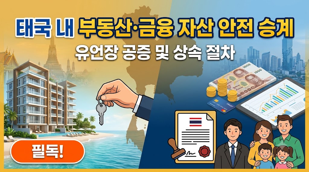 태국 법률 사무소에서 작성된 영문 및 태국어 유언장 공증 서류