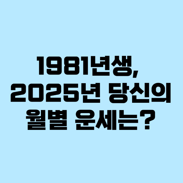 1981년2025년사주