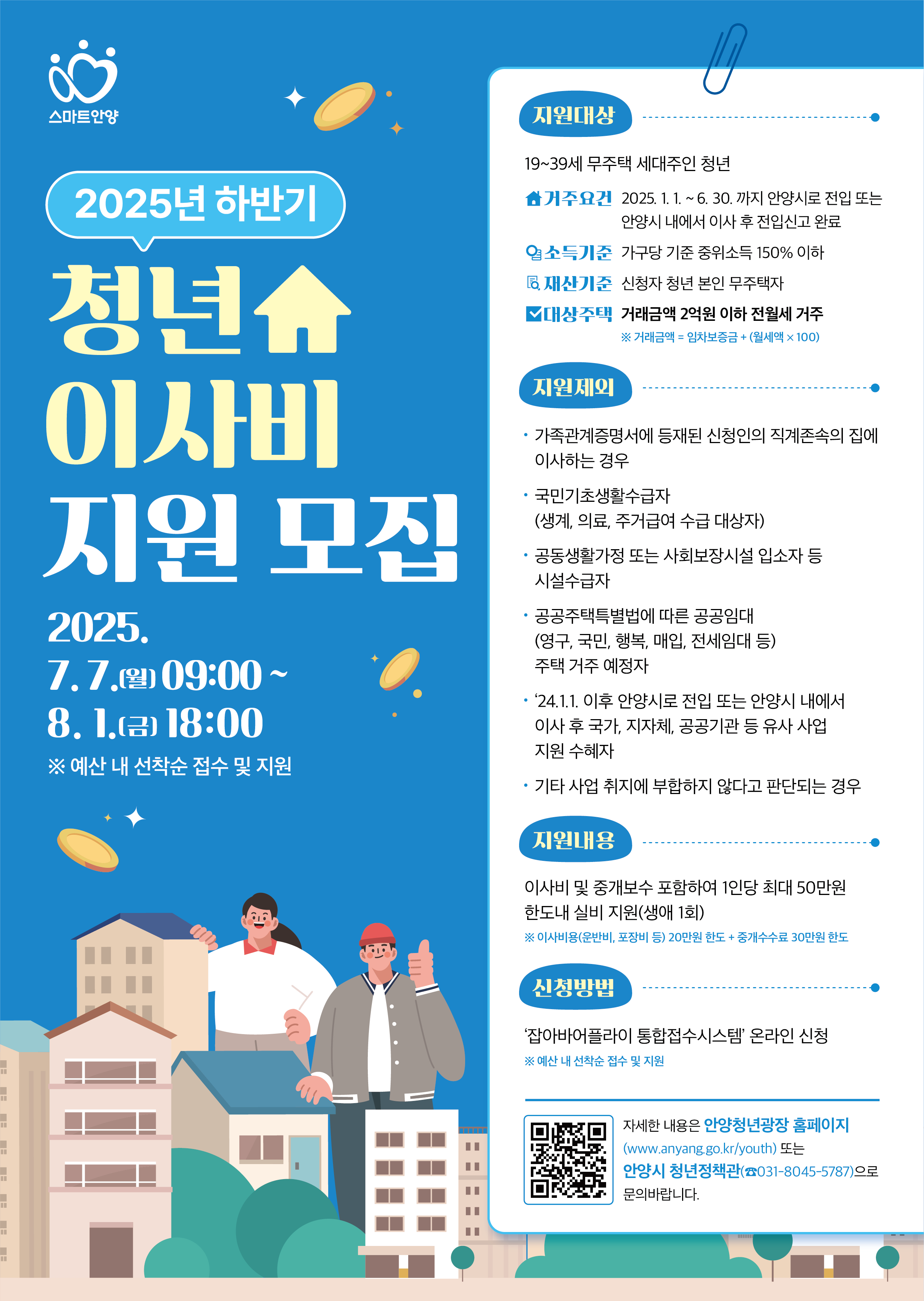 2025 안양 청년 이사비 지원사업 신청방법 및 지원대상 총정리