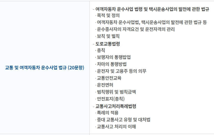 택시운전자격시험