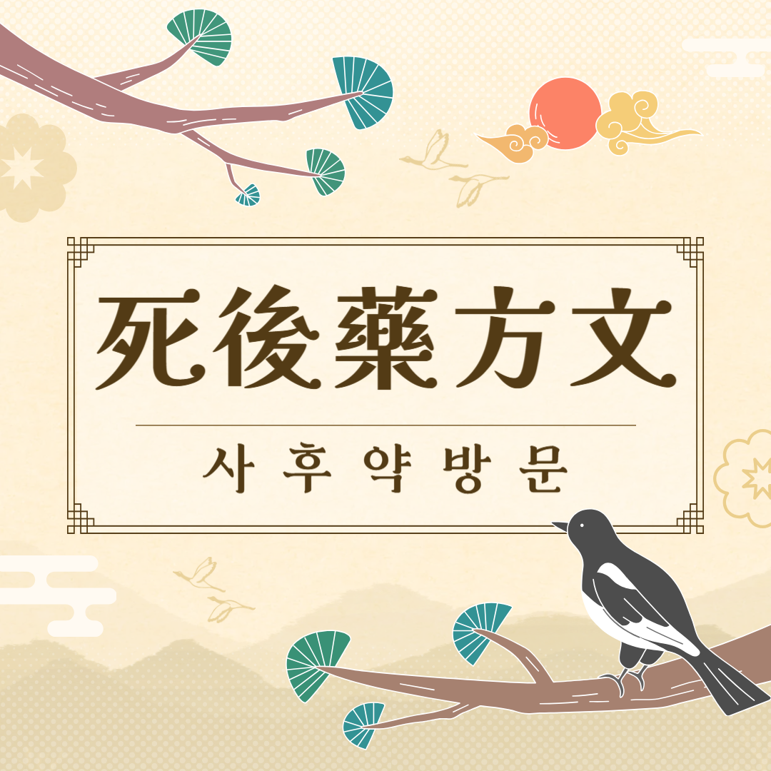 사후약방문(死後藥方文) 뜻, 유래, 예문, 반대말, 유의어