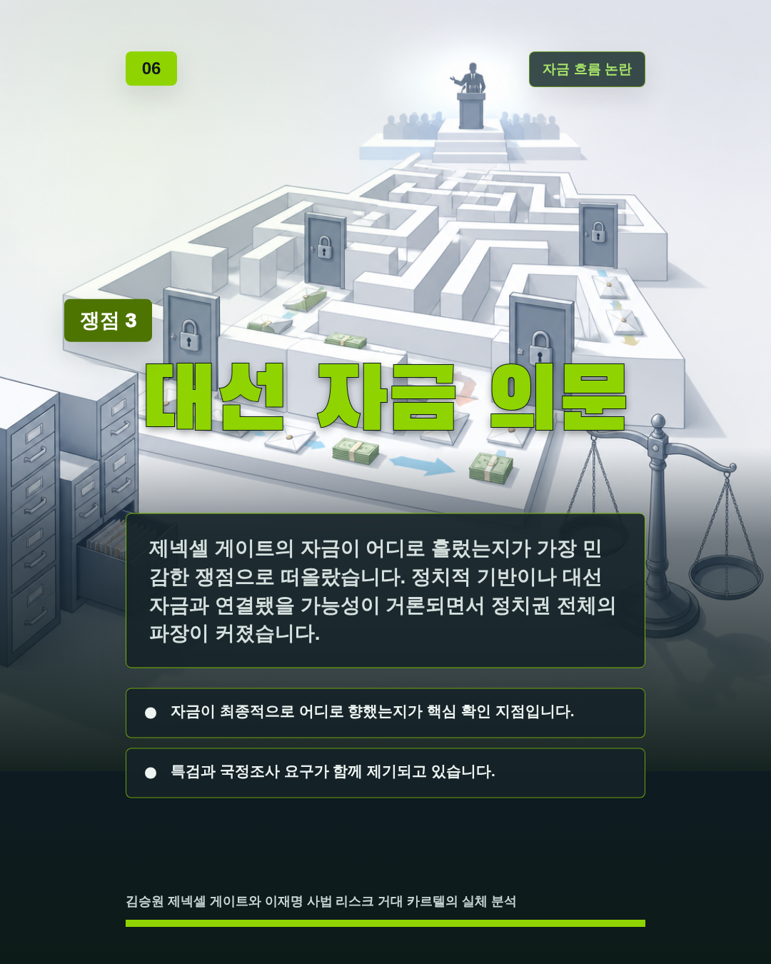대선 자금 의문