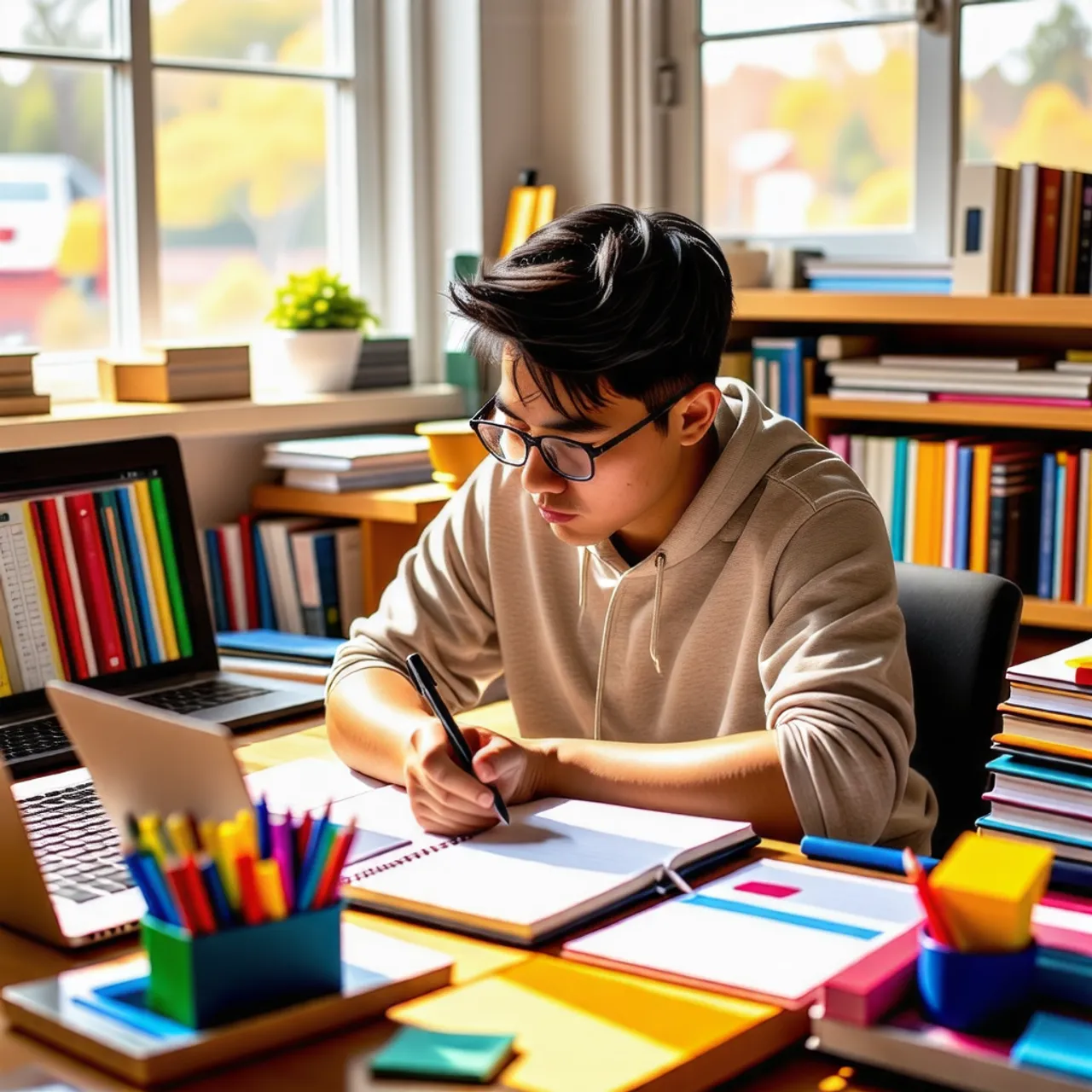 일정관리하는 학생