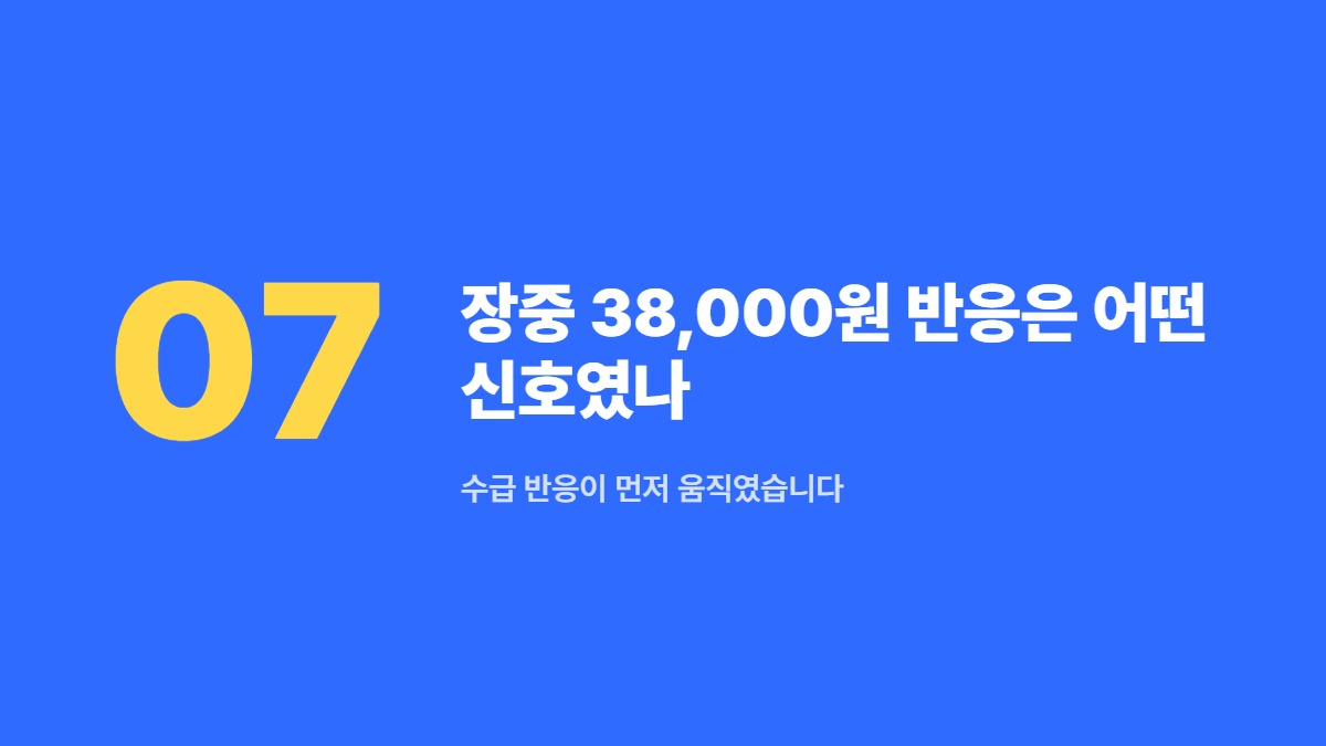 장중 38,000원 반응은 어떤 신호였나 — 수급 반응이 먼저 움직였습니다
