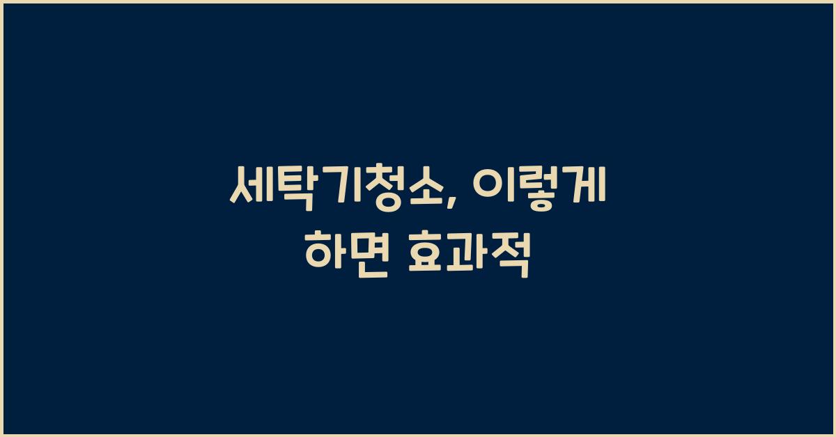 세탁기청소