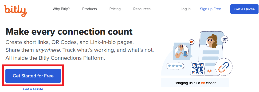 bitly 가입 절차 1