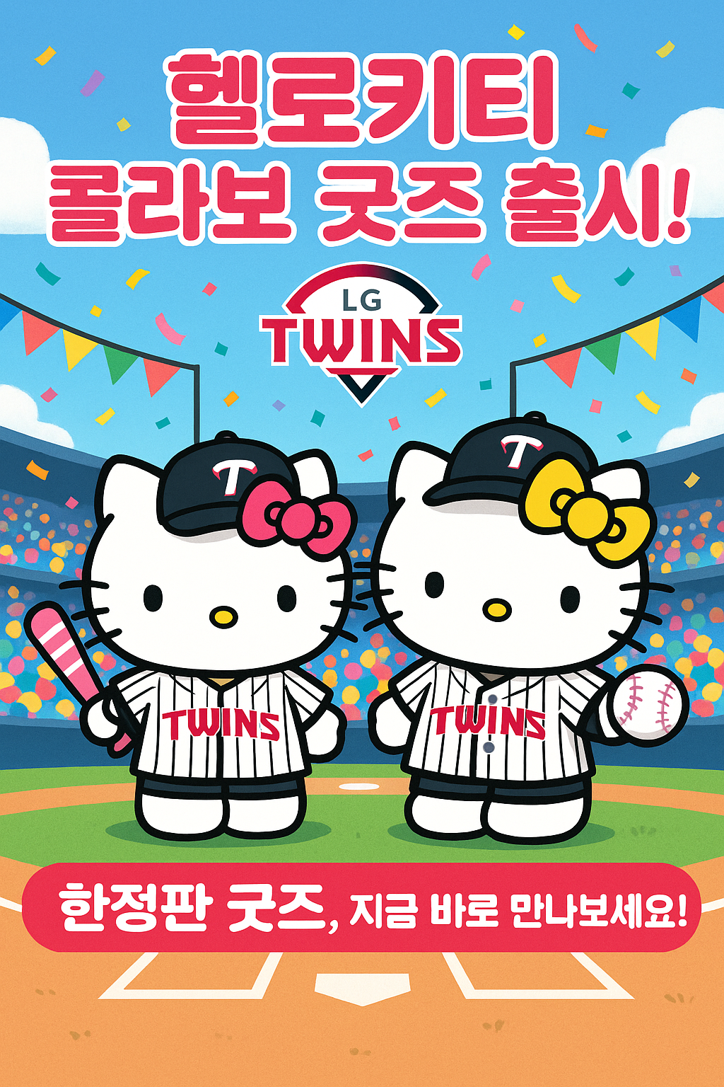 LG트윈스 헬로키티 콜라보 굿즈 출시