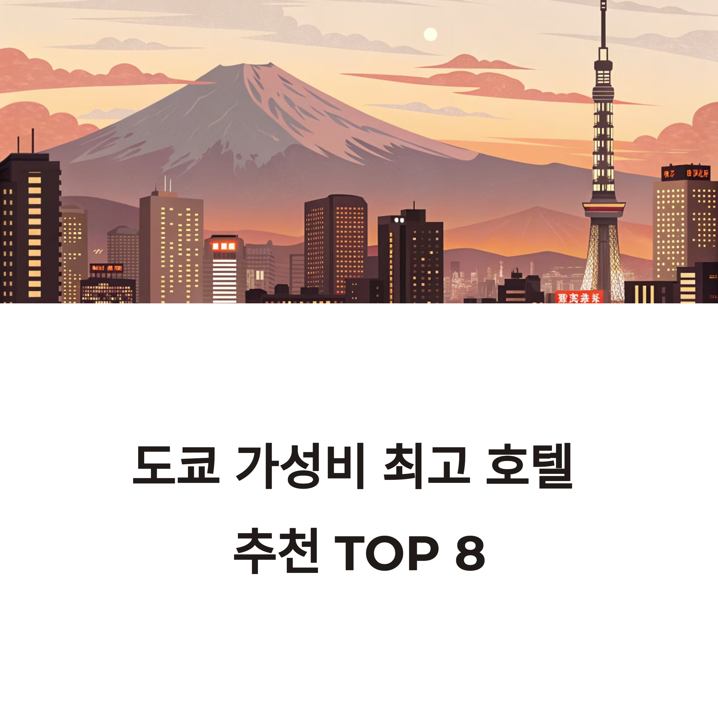 도쿄 가성비 최고 호텔