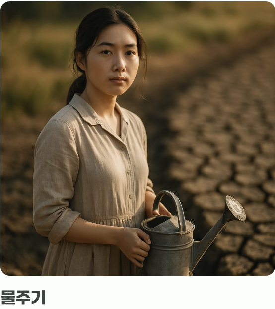 비결 2. 과한 사랑은 금물, '물'과 '거름'