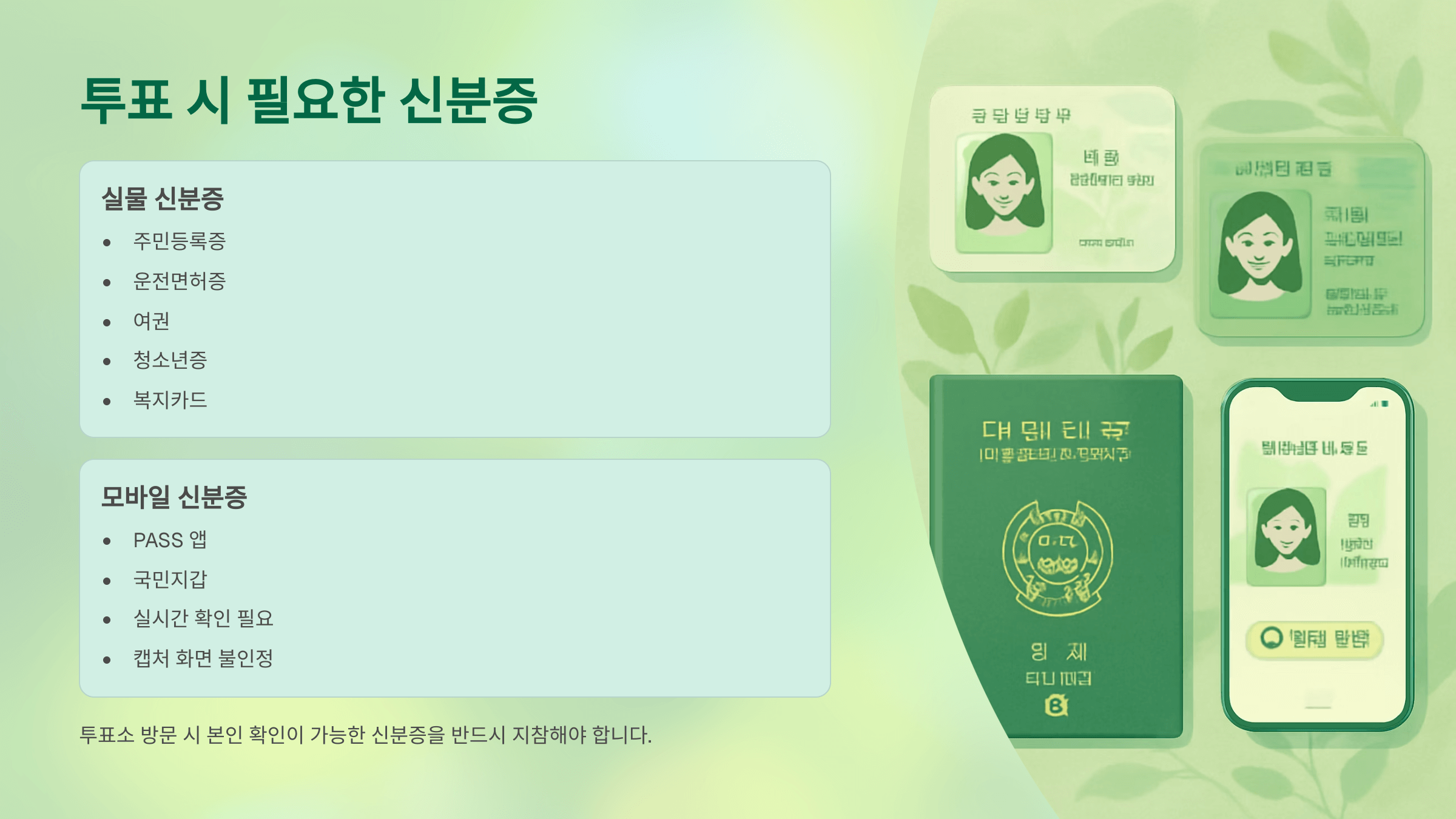 사전투표시 필수 준비물