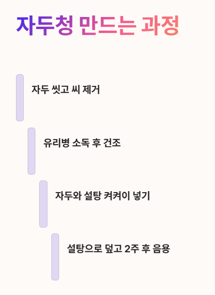 자두청 만들기 : 과정