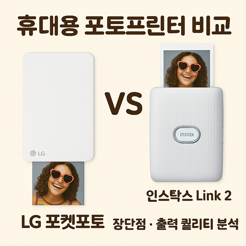 LG 포켓포토 vs 인스탁스 Link2