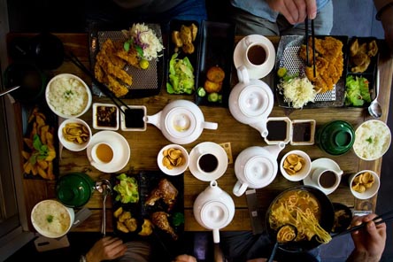 기름진음식-식사