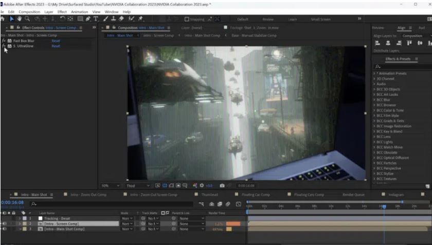 Adobe After Effects의 합성 작업