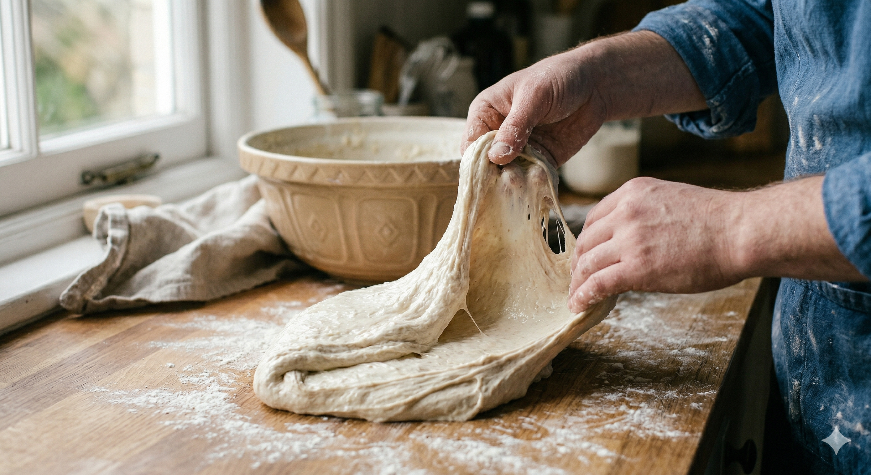 how to stretch and fold wet bread dough lamination technique