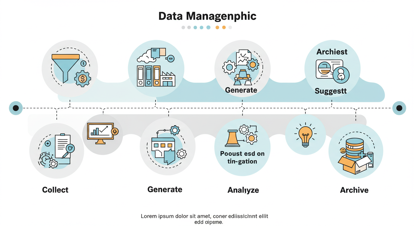 수집→정리→생성→분석→제안→보관 순서로 이어지는 AI 일기 작성 워크플로 다이어그램