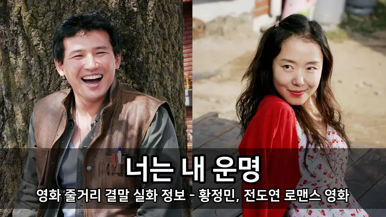 영화 너는 내 운명 줄거리 결말 실화 정보 - 황정민, 전도연 로맨스 영화