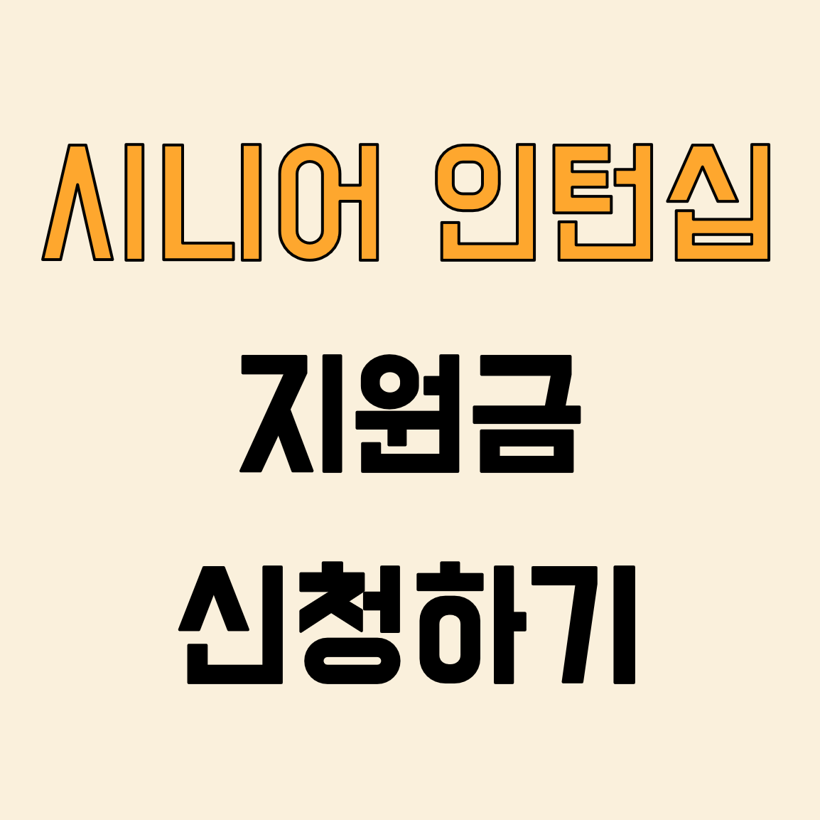 시니어 인턴십 지원금