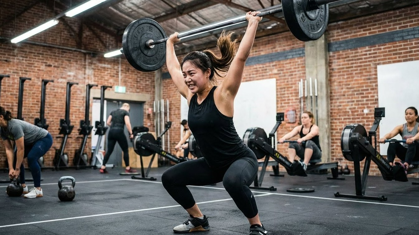 고강도 운동을 하는 이미지