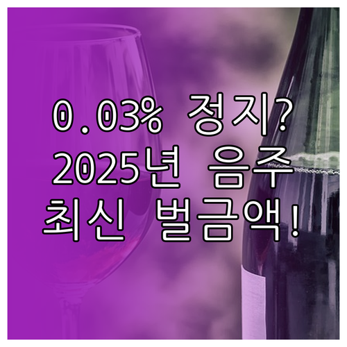 BAC 0.03% 면허 정지 2025..