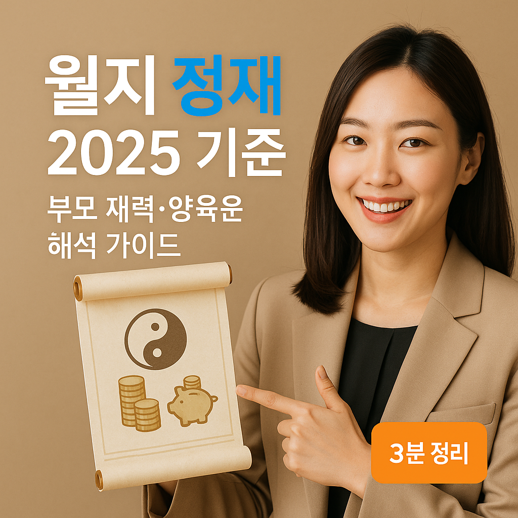 월지 정재 2025 기준 &ndash; 부모 재력&middot;양육운 해석 가이드