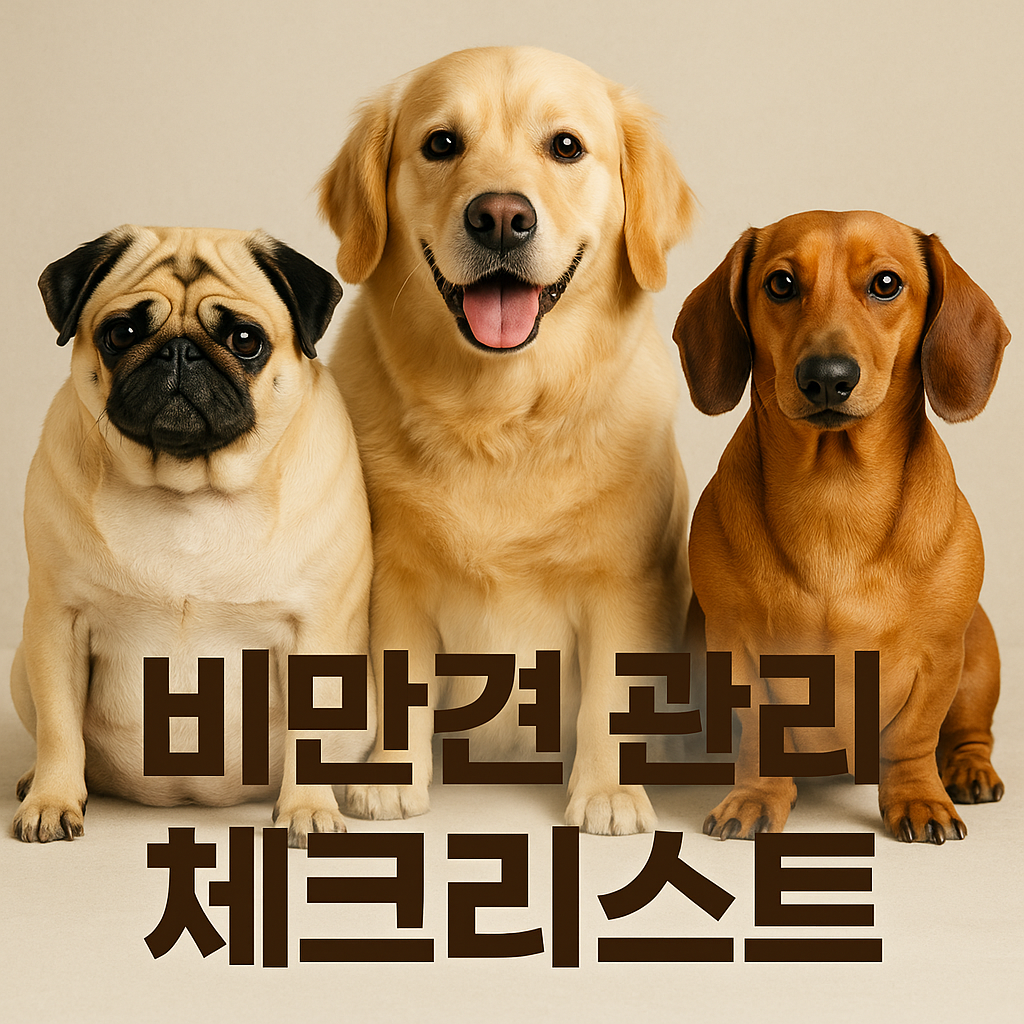 비만견 관리 체크리스트, 실사형 이미지