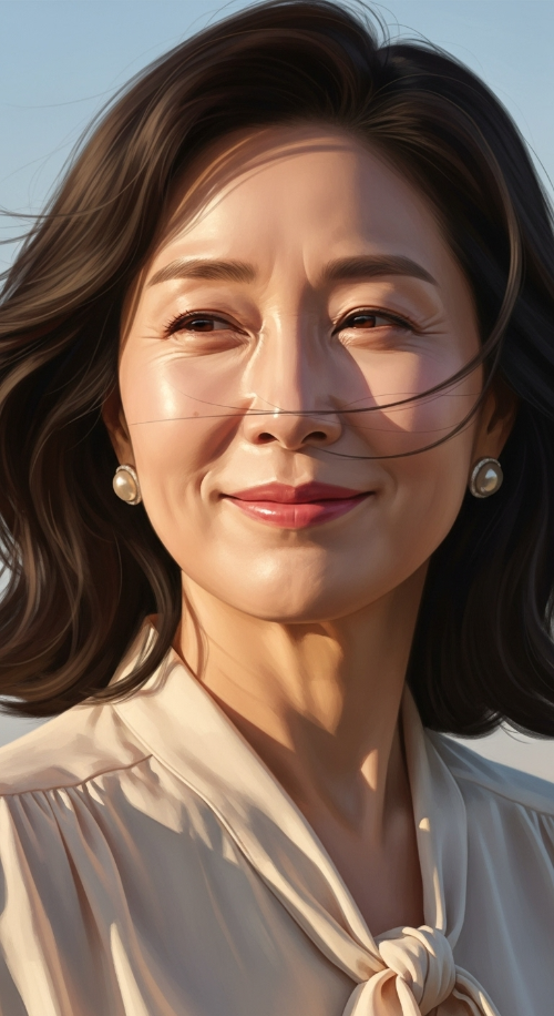 50대 여성의 얼굴 동안얼굴