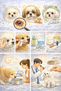 강아지 눈물자국 관련 사진