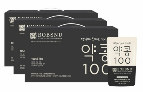 약콩 100 두유입니다. 장건강을 책임지는 포스트바이오틱스와 유산균의 먹이가되는 프락토올리고당이 들어있습니다. 국산콩 100%로 평창 약콩을 껍질째 통째로 갈아 만든 두유입니다.
