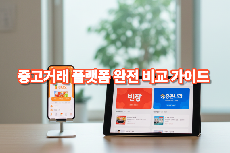 당근마켓, 번개장터, 중고나라 등 국내 중고거래 플랫폼 비교 이미지