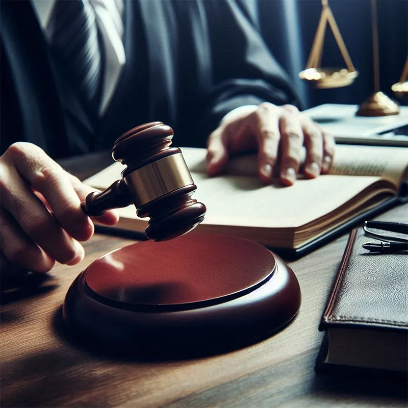 판사가 판결을 하고 있는 모습