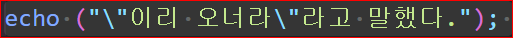 이스케이프 문자 사용 방법