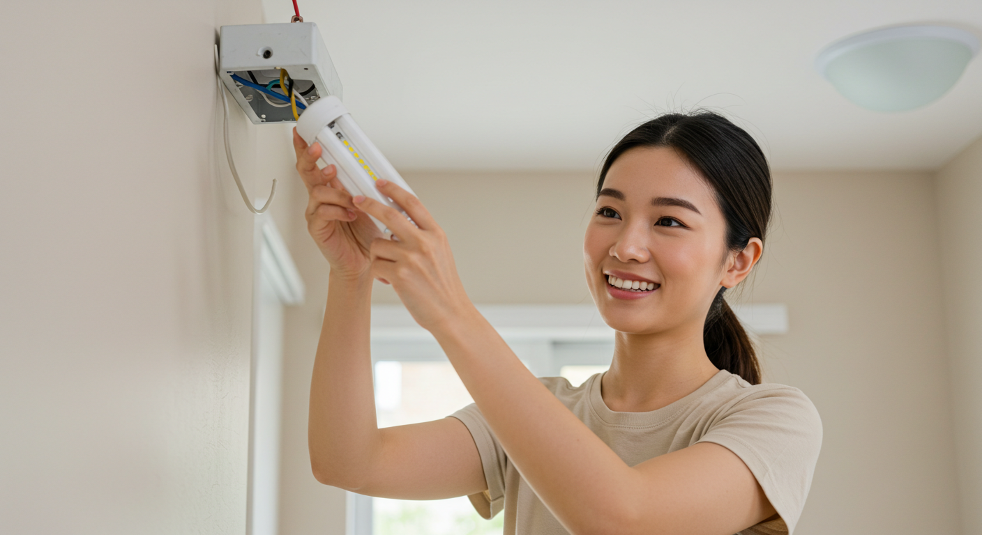 등교환하는 여성