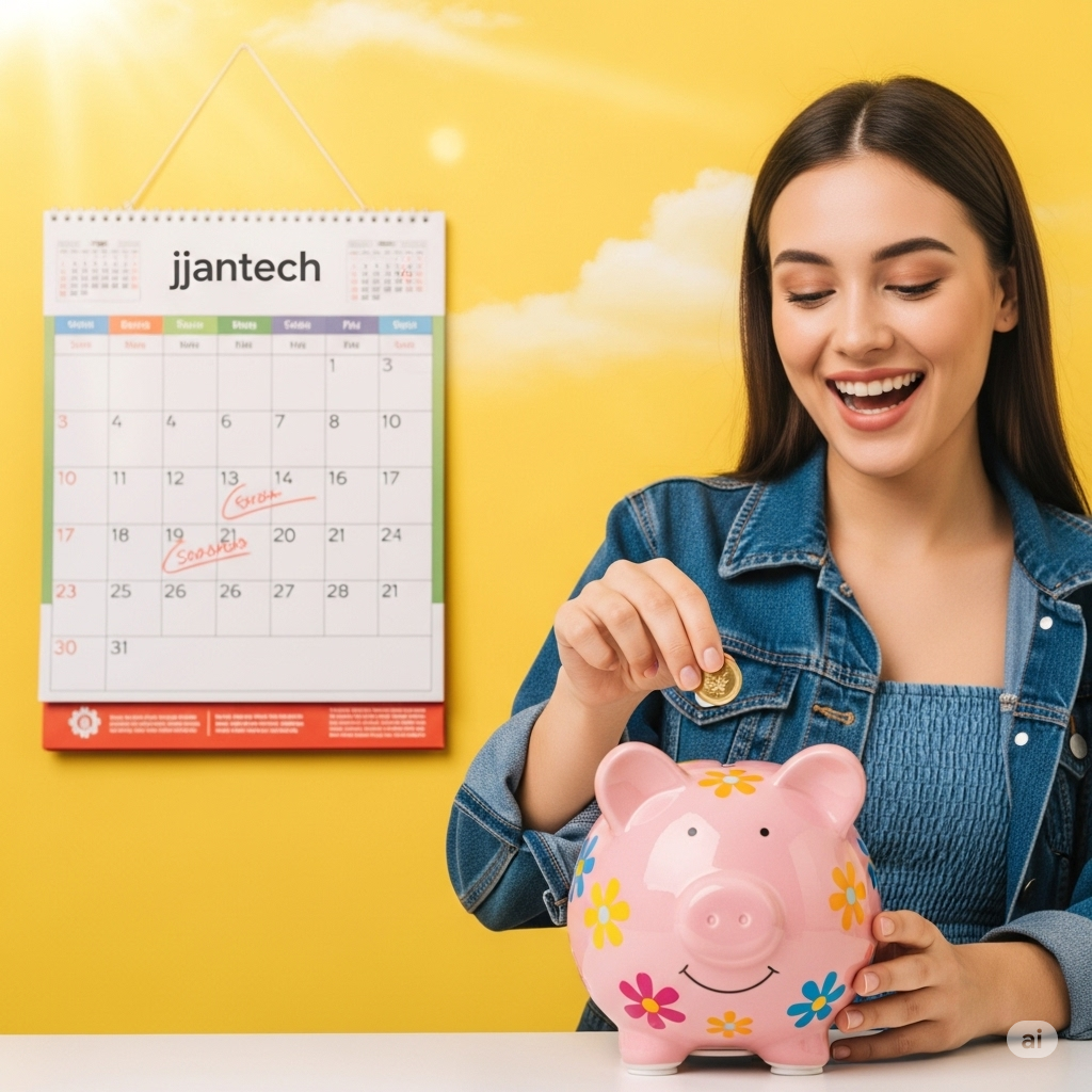 짠테크로 비상금을 모으는 모습