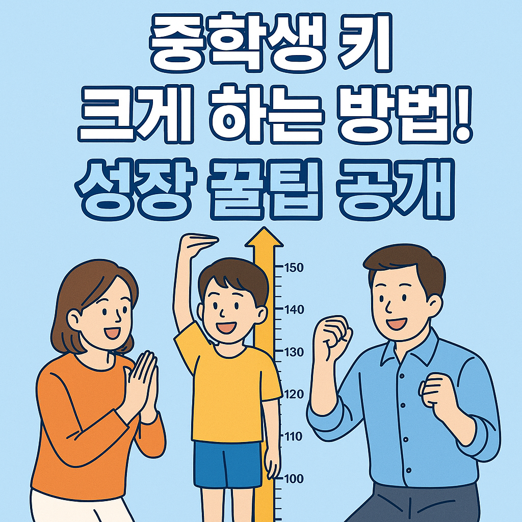 중학생 키 크게 하는 방법