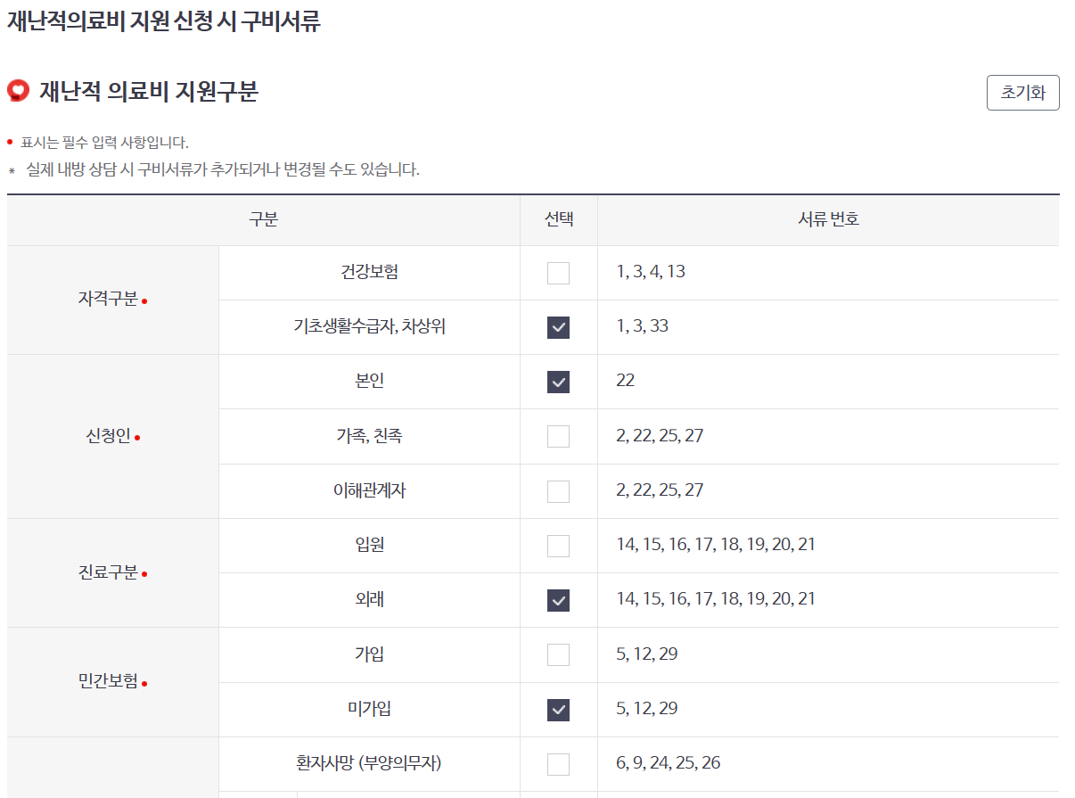 재난적 의료비 지원