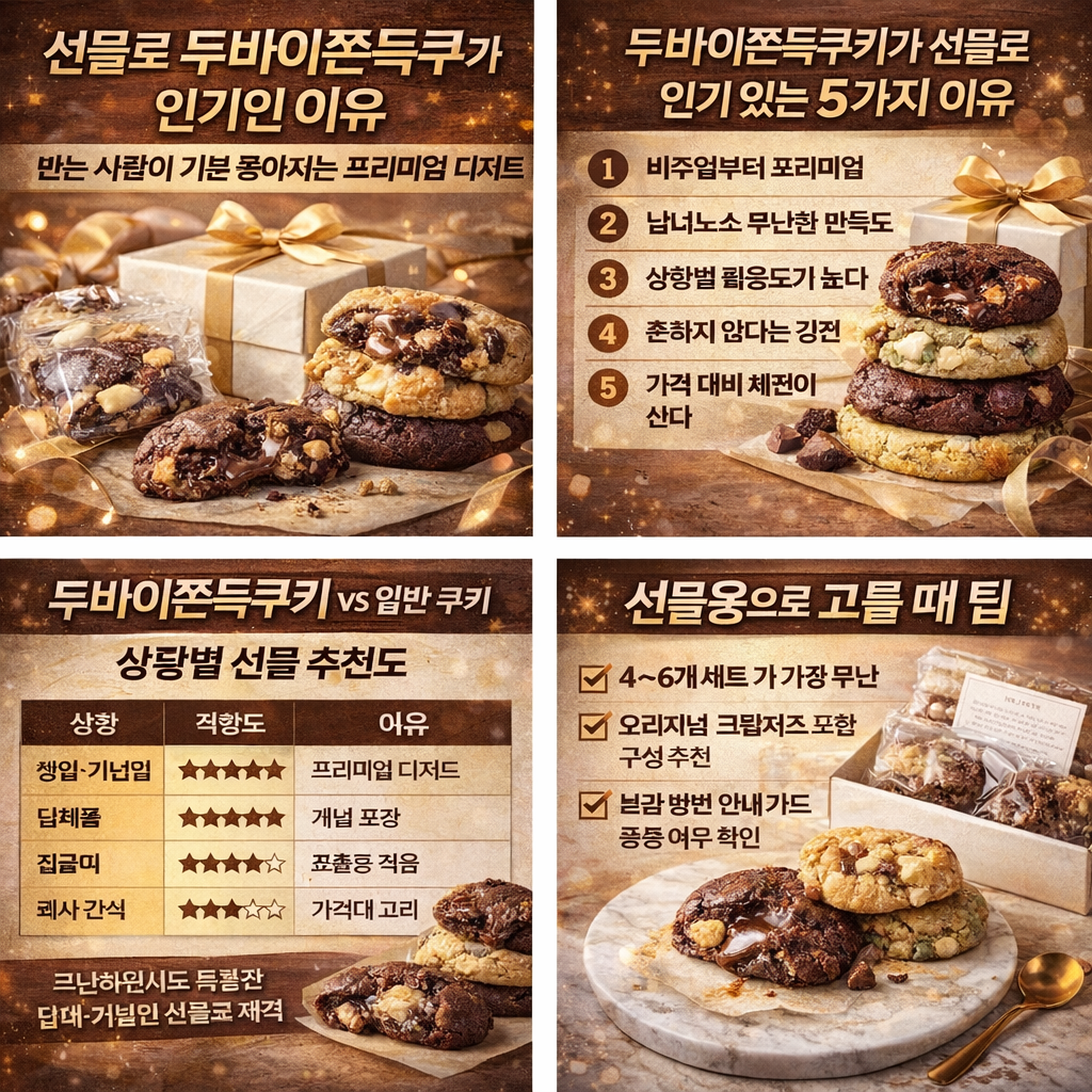 선물로 두바이쫀득쿠키가 인기인 이유｜답례&middot;기념일에 반드시 선택되는 디저트