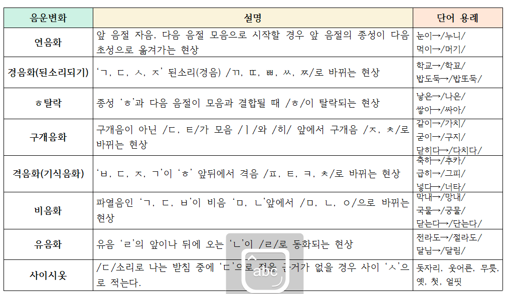 음운변화