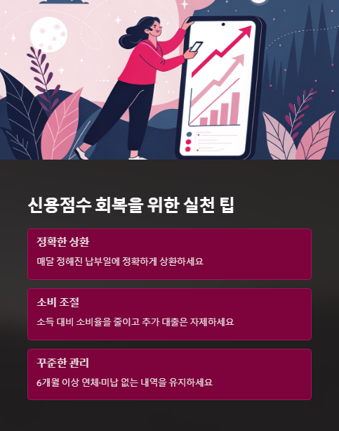 신용점수 회복을 위한 실천 팁