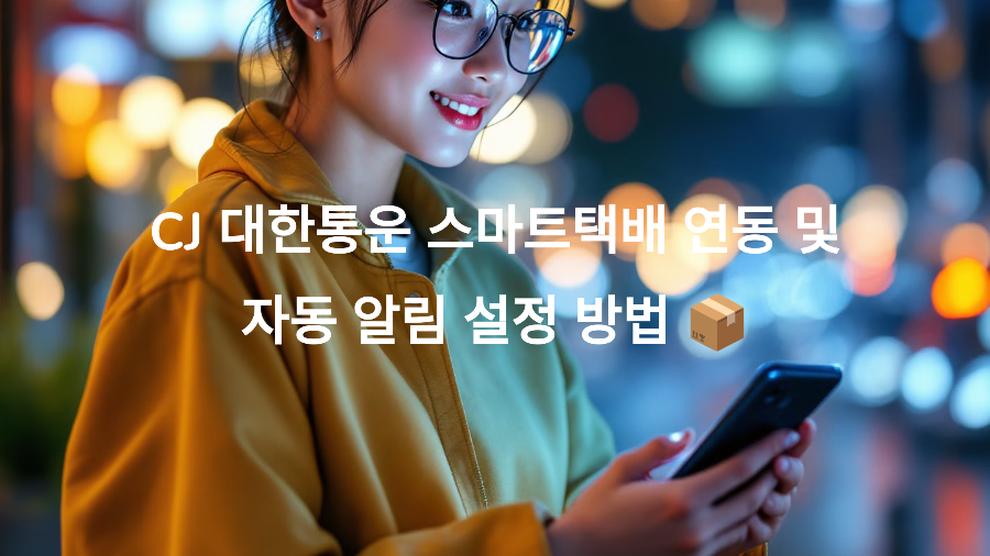 CJ 대한통운 스마트택배 연동 및 자동 알림 설정 방법 📦