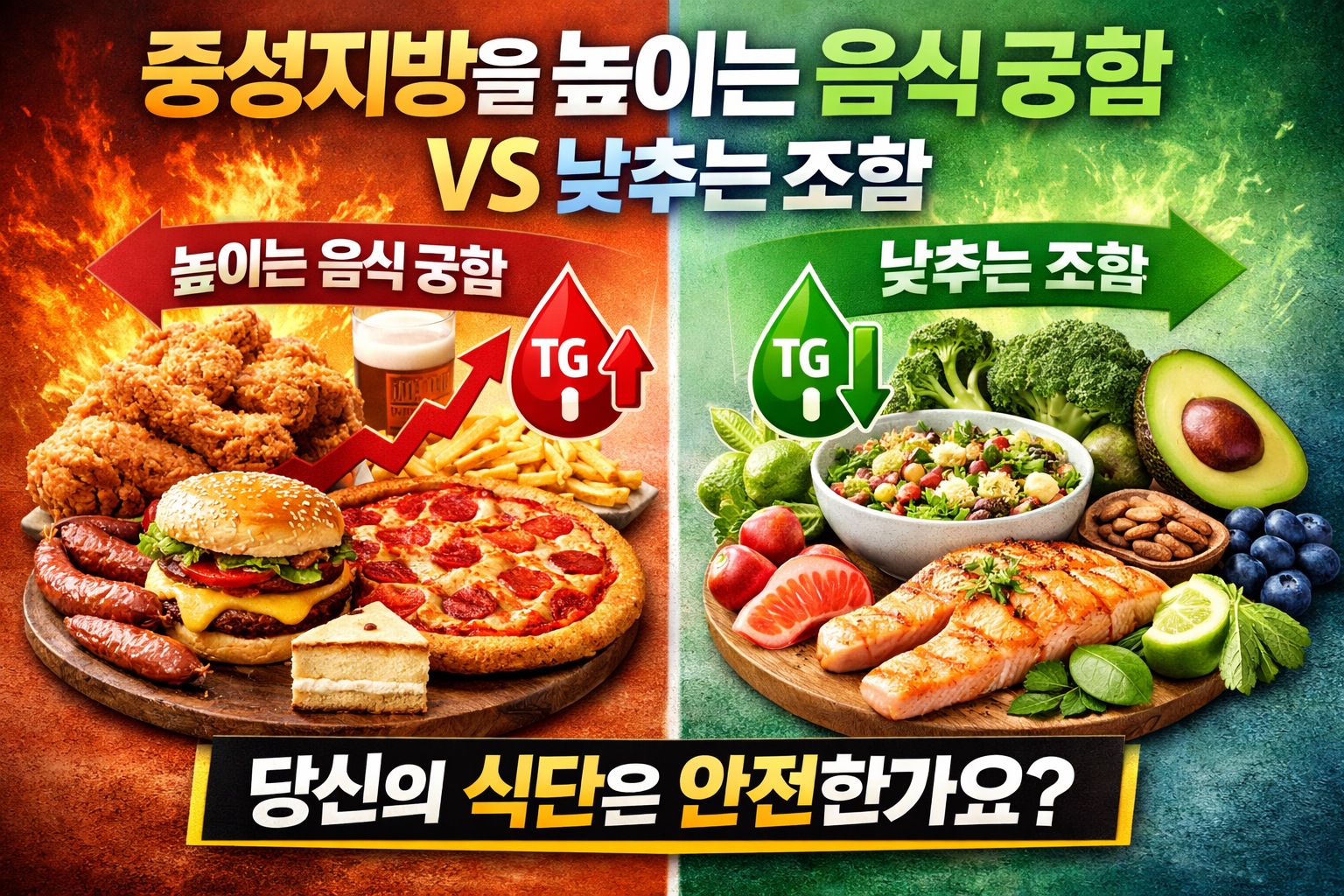 중성지방을 높이는 음식 궁합과 낮추는 음식 조합