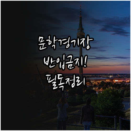 인천 문학경기장 반입 금지 물품과 허..