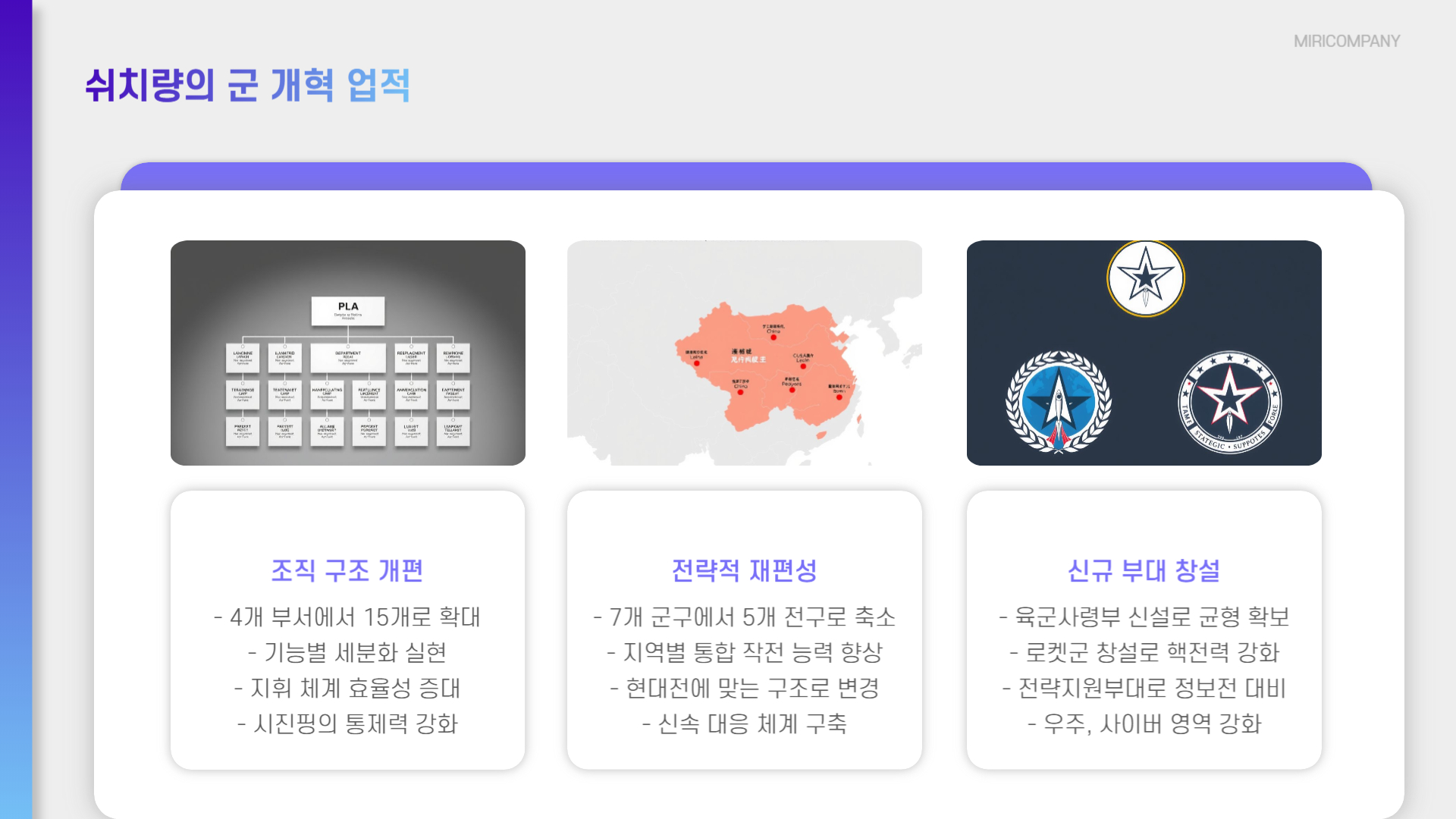 쉬치량의 군 개혁 업적