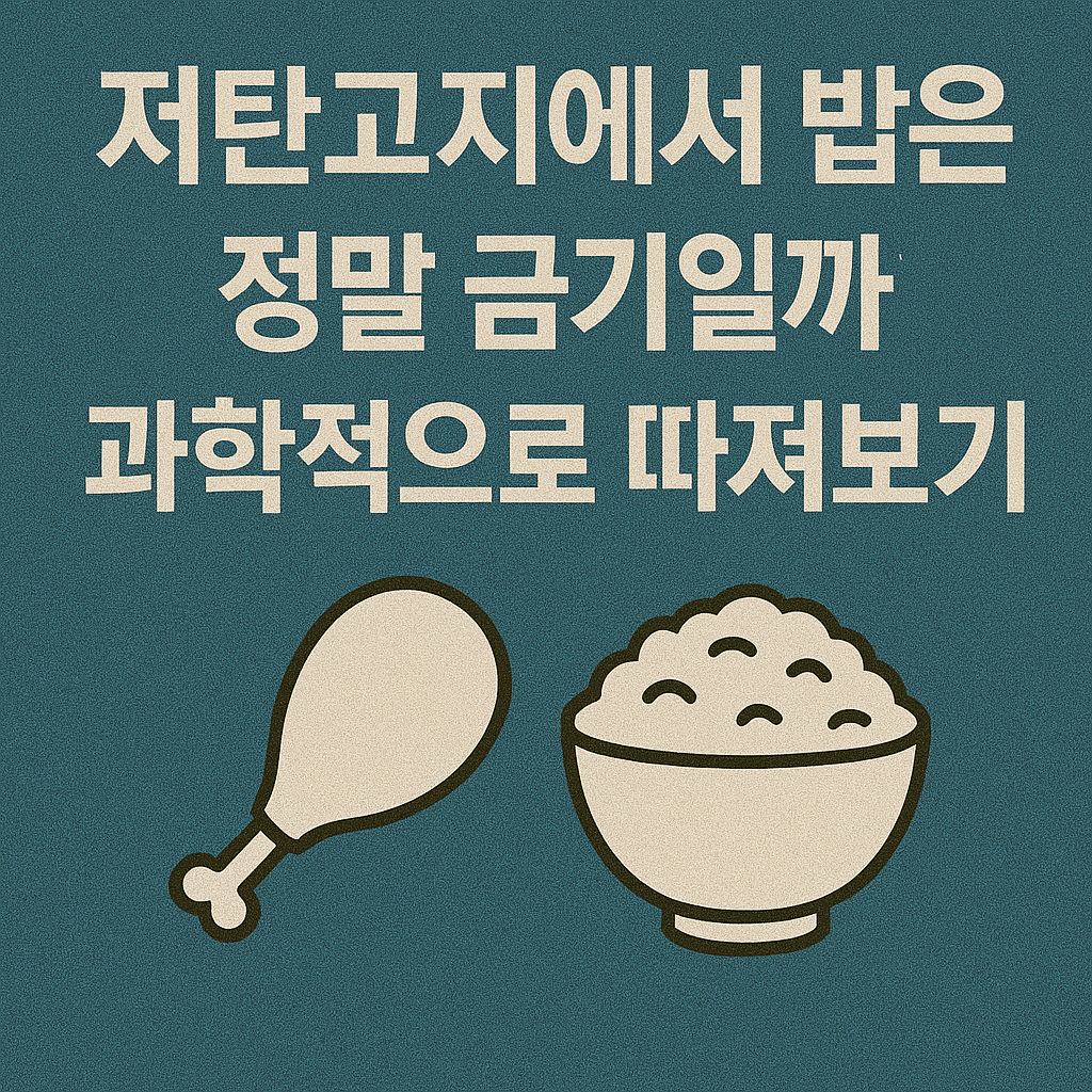 저탄고지에서 밥은 정말 금기일까? 과학적으로 따져보기