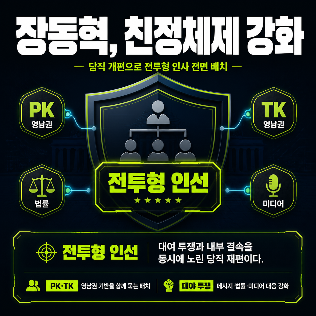 장동혁, 친정체제 강화