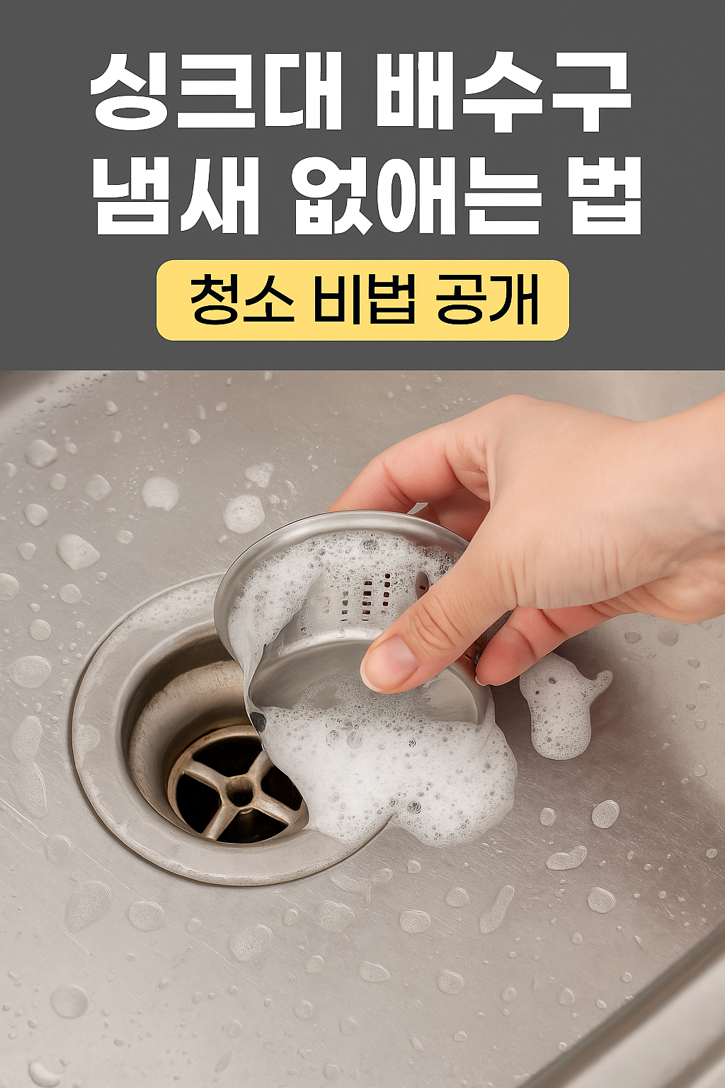 🧽 싱크대 배수구 냄새 제거법: 비용 들이지 않고 악취 차단하는 법