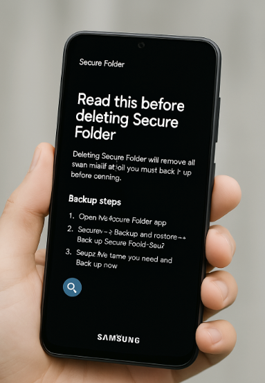 갤럭시 보안 폴더 삭제 방법